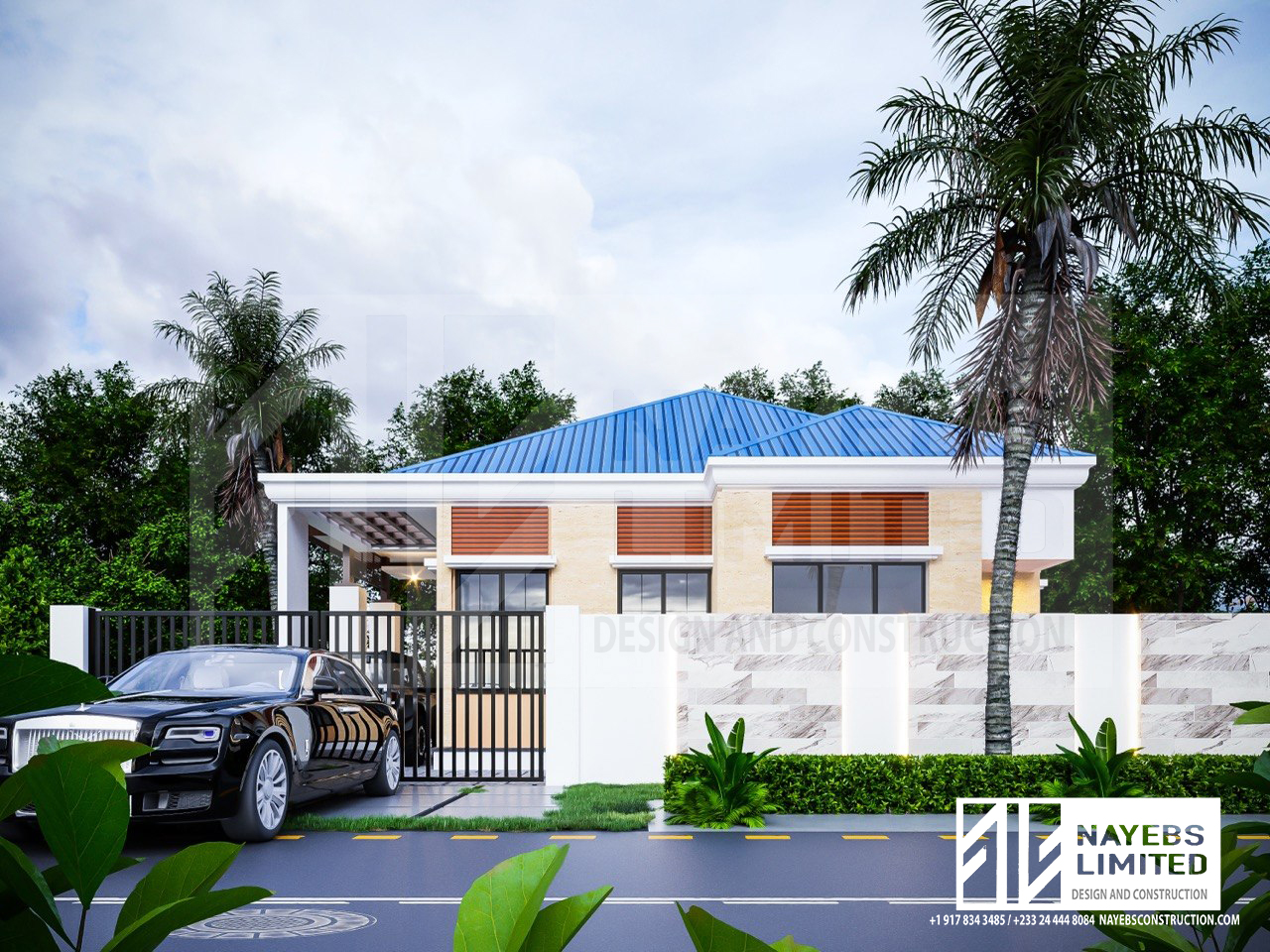 Proposed 3-bedroom residence to be built in Pokuase, Accra