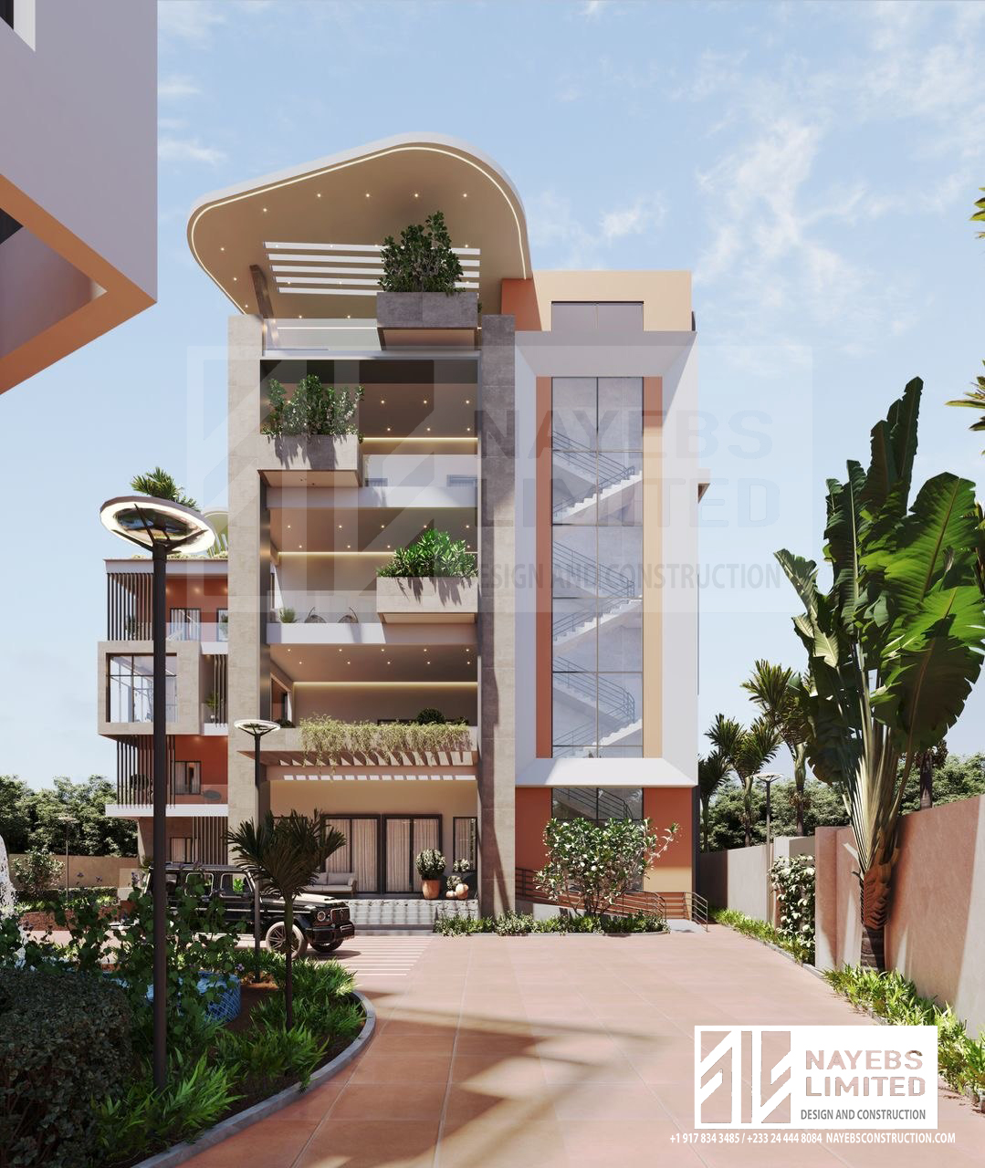 A 4-level apartment complex to be built in Mallam, Accra.