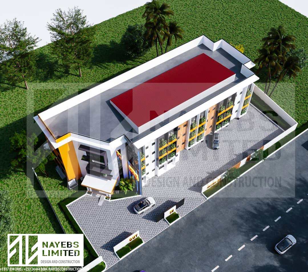 A 5-level hotel under construction in Kumasi, Ghana