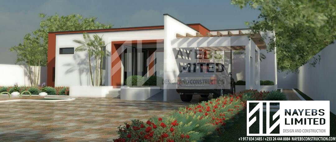 A proposed 3-bedroom to be built in Accra