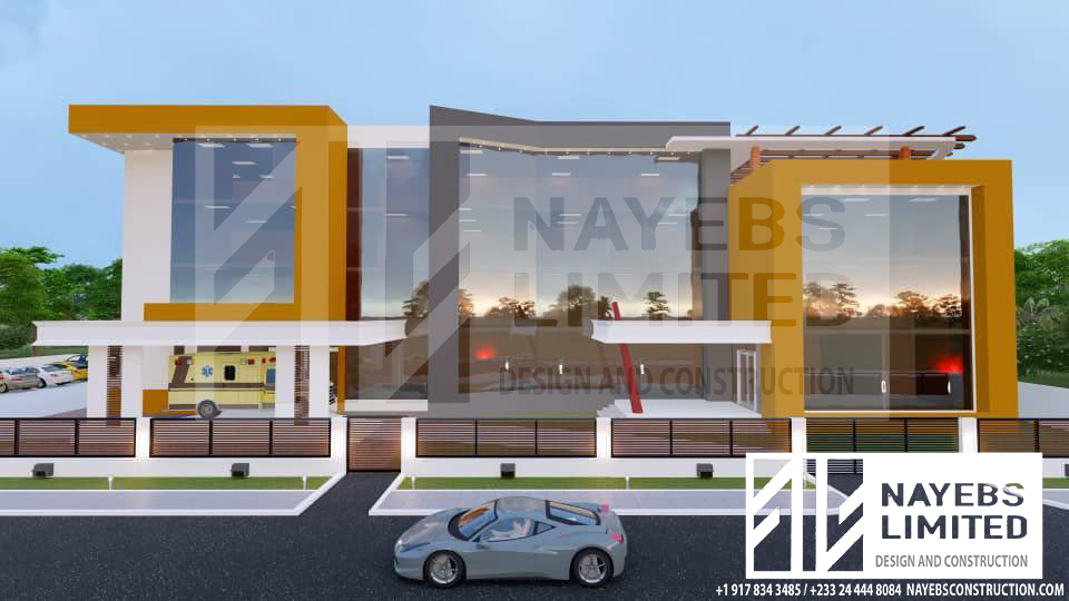 Proposed 4-level Hospital design in Accra