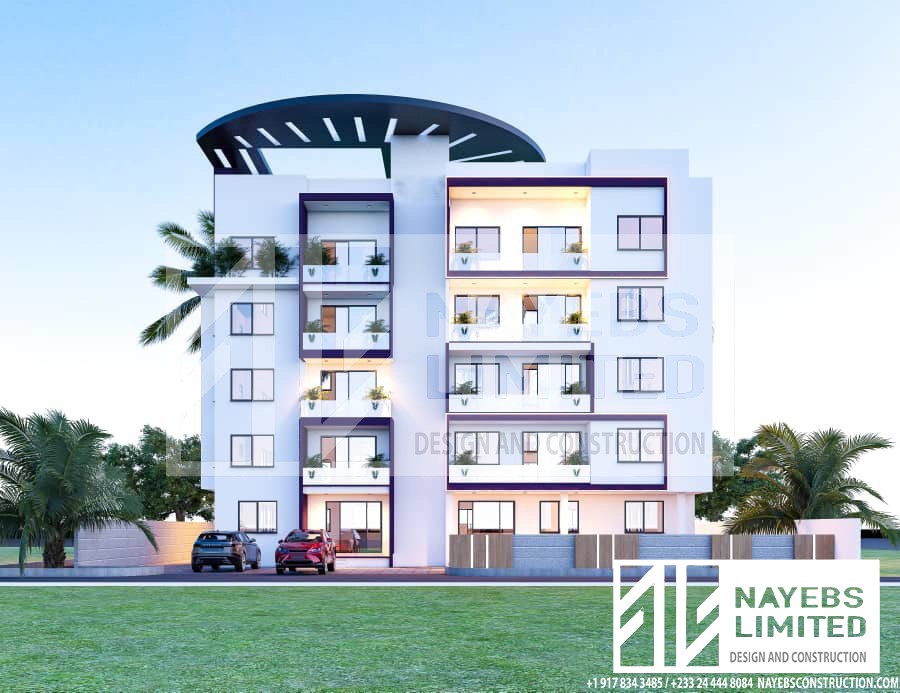 Proposed 5-level apartments to be built at Konongo in the Ashanti region, Ghana